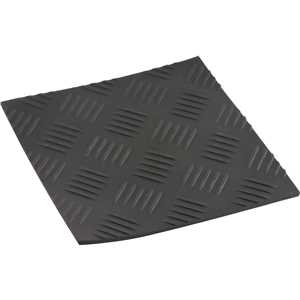 Piso de borracha antiderrapante, tipo riscado, 2,5 mm, preto, VONDER