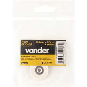 Roda de pano para microrretífica 25,4 mm x 3,2 mm, VONDER