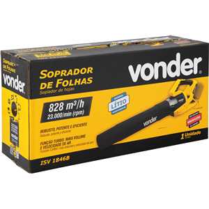 Soprador de folhas, bateria intercambiável de 18 V + 18 V (36 V), sem baterias e sem carregador, ISV 1846B VONDER