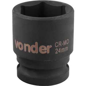 Soquete sextavado de impacto, encaixe de 1/2" x 24,0 mm, VONDER