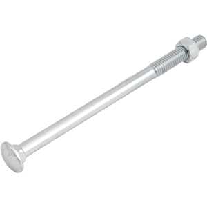 Parafuso francês zincado, 1/2" x 8", com porca, VONDER