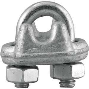 Clips para cabo de aço 3/16" - 4,76 mm, pesado, VONDER PLUS