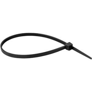 Abraçadeira de nylon, preta, 200 mm x 3,6 mm, com 100 peças, VONDER