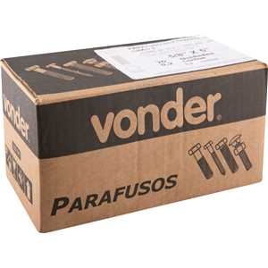 Parafuso sextavado zincado 5/8" x 5", UNC, rosca parcial, VONDER
