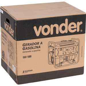Gerador a gasolina 1.000 W, 110 V~, GGV 1000, VONDER