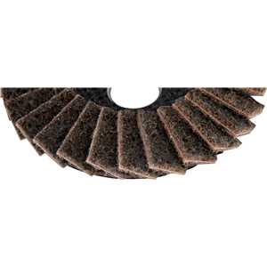 Flap-disc, disco de limpeza/acabamento, 4.1/2" - 115 mm, cônico, manta abrasiva, grosso, VONDER