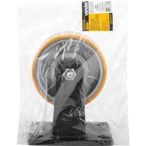 Rodízio fixo industrial 5", de poliuretano e ferro fundido, laranja, VONDER