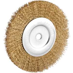 Escova circular aço latonado, 6" x 1/2" x 1/2" (152,4 mm x 12,7 mm x 12,7 mm), VONDER