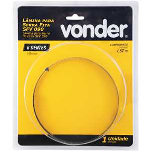 Lâmina para serra fita SFV 090, 6 dentes por polegada, VONDER