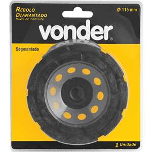 Rebolo diamantado, 115 mm, segmentado, VONDER