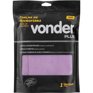 Toalha de microfibra, 40 cm x 60 cm, 400 g/m² (gsm), roxa, VONDER PLUS