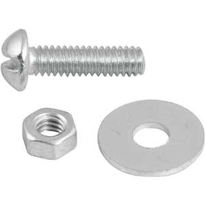 Parafuso máquina cabeça redonda, 5/32" x 5/8" BSW, com porca e arruela lisa, VONDER