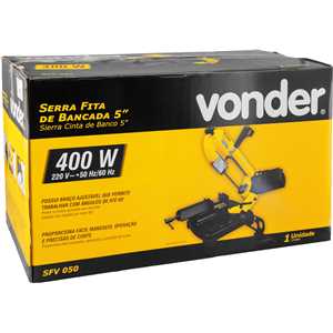 Serra fita horizontal de bancada, 5", 400 W, 220 V~, SFV 050, VONDER
