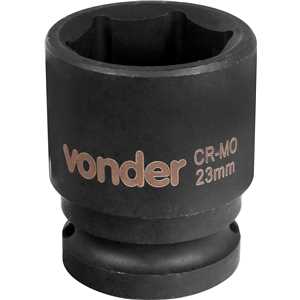 Soquete sextavado de impacto, encaixe de 1/2" x 23,0 mm, VONDER