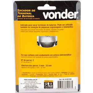 Sacador de terminal de bateria, com 2 garras, VONDER