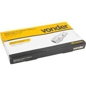 Conector/racord de 1/4", com rosca macho 1/2" NPT, VONDER