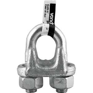 Clips para cabo de aço 3/4" - 19,10 mm, pesado, VONDER PLUS