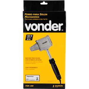 Ferro para solda 180 W, 127 V~, machadinha, FSM 180, VONDER