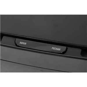 Lixeira retangular com sensor de abertura, 50 litros, inox, preta, VONDER