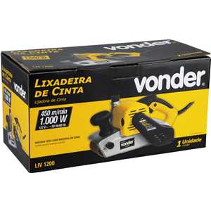 Lixadeira de cinta, 1.000 W, LIV 1200, 127 V~, VONDER