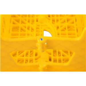 Banqueta plástica dobrável, amarela, altura 220 mm, VONDER