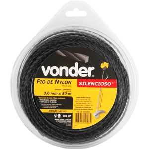 Fio de nylon, 3,0 mm x 50 m, silencioso, VONDER