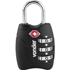 Cadeado TSA com segredo, 3 algarismos, preto, VONDER