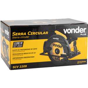 Serra circular 9.1/4", 2.200 W, SCV 2209, 220 V~, VONDER PLUS