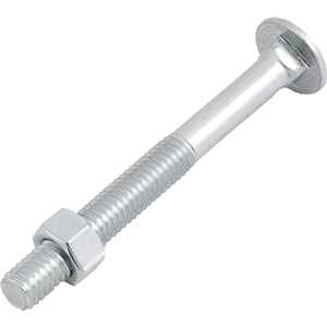 Parafuso francês zincado, 3/8" x 3.1/2", com porca, VONDER