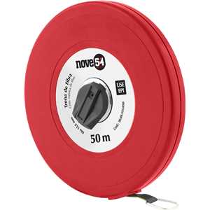 Trena de fibra longa, caixa fechada, com 50 m, NOVE54
