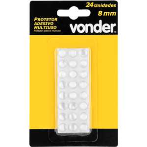 Protetor adesivo multiuso, 8 mm, com 24 peças, VONDER