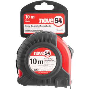 Trena de aço emborrachada 10 m x 25 mm NOVE54