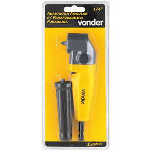 Adaptador angular para parafusadeira/furadeira, encaixe de 1/4", VONDER