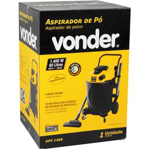 Aspirador de pó e líquidos, 1.400 W, 60 litros, 220 V~, APV 1460 VONDER