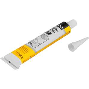 Borracha de silicone acético, branco, 50 g, VONDER