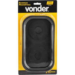 Bandeja magnética retangular, plástica, 140 mm x 240 mm, VONDER