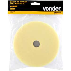 Boina de espuma para refino 6", para politriz roto-orbital, VONDER