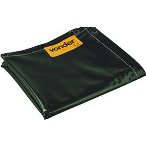 Cortina de proteção para solda, verde, 1,22 m x 1,78 m, VONDER