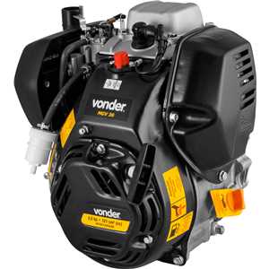 Motor a gasolina 3,6 hp, eixo horizontal, 4 tempos, MGV 36, VONDER.
