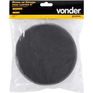 Boina de espuma para lustro 6", para politriz rotativa, VONDER