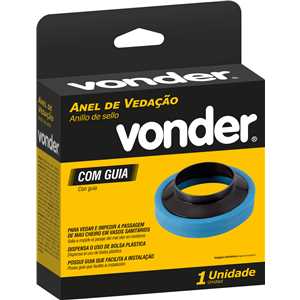 Anel de vedação com guia para vaso sanitário, VONDER