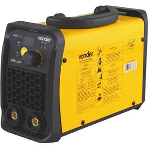 Inversor para solda com eletrodo e TIG, 120 A, RIV 124, com display digital, monofásico, 127 V~ - 220 V~ - Seleção automática, VONDER