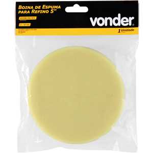 Boina de espuma para refino 5", para politriz rotativa ou roto-orbital, VONDER
