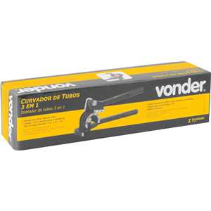 Curvador de tubos tipo alavanca 3 em 1, 1/4" - 5/16" - 3/8", VONDER