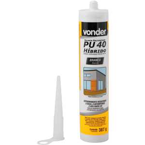 Selante de poliuretano híbrido, PU 40, branco, 387 g, VONDER