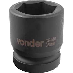 Soquete sextavado de impacto, encaixe de 1" x 38,0 mm, VONDER