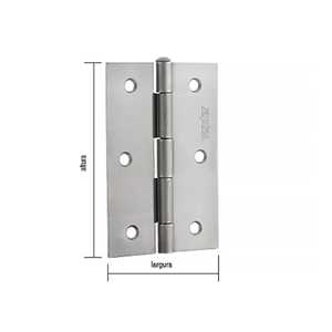Dobradiça para porta 2.1/2", em ferro polido, VONDER