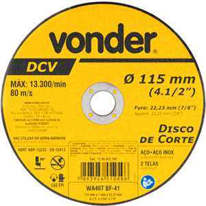 Conjunto esmerilhadeira de 4.1/2", 750 W e furadeira de 1/2", 710 W, 127 V~, com jogo de brocas e disco, EFV 751, VONDER