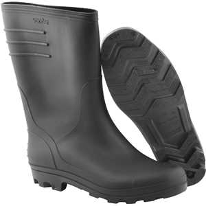 Bota de PVC preta, cano médio, sem forro, 39, VONDER