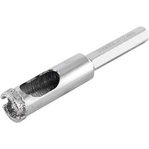 Serra copo diamantada 12 mm, refrigerada, com haste, VONDER